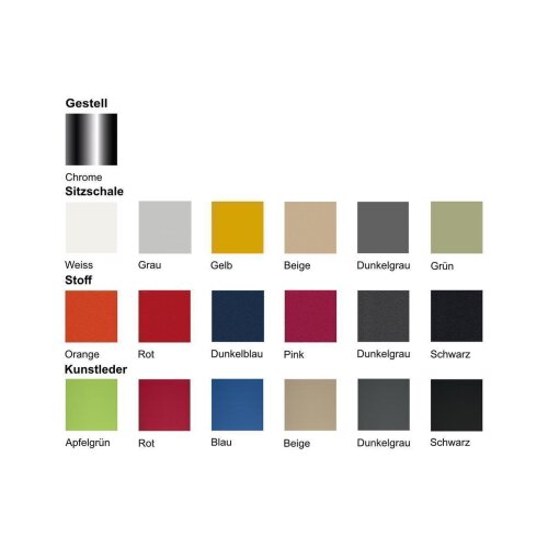 Design Barhocker, Stahlrohrgestell: Chrom, Kunststoffschale: Dunkelgrau, Polsterung: ohne Polster