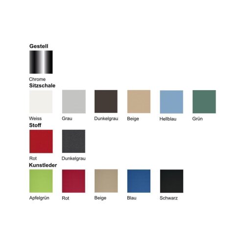 Barhocker, Stahlrohrgestell: Chrom, Kunststoffschale: Weiss, Polsterung: ohne Polster