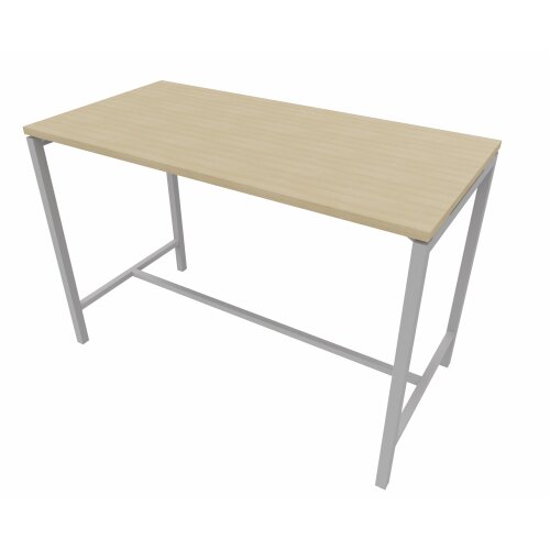 Besprechungstisch auf Stehhöhe,  Gestell:Silber DekorEiche Hell Breite 160 cm