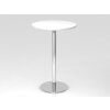 Stehtisch rund Ø 80 cm, 111 cm hoch Weiss/Chrom