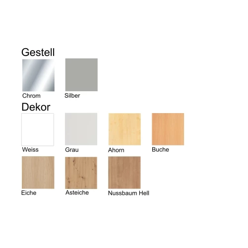 Konferenztisch 220 cm mit Säulenfuß Eiche/Chrom