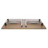 Klapptisch mit 3,8 cm starker Platte 160x80cm Buche/Chrom