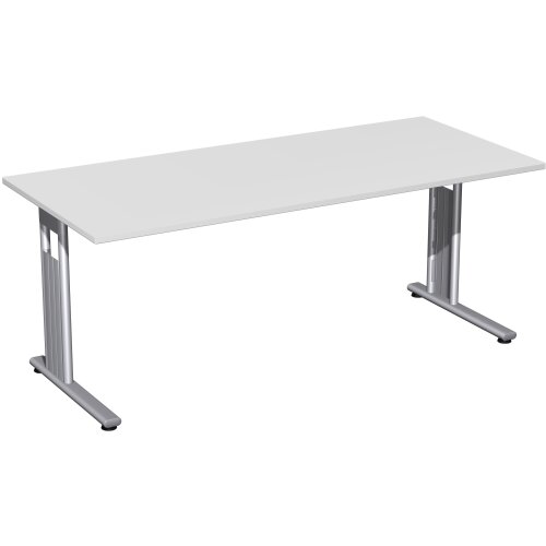 Schreibtisch feste Höhe 180 x 80 cm , Dekor: Lichtgrau