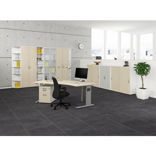 Schreibtisch feste Höhe 180 x 80 cm , Dekor: Buche Dunkel