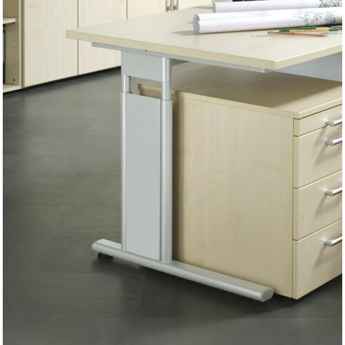 Schreibtisch feste Höhe 120 x 80 cm , Dekor: Lichtgrau