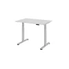 Elektrisch höhenverstellbarer Schreibtisch mit Memoryschalter 120 x 80 cm Grau/Silber