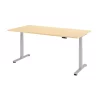 Elektrisch höhenverstellbarer Schreibtisch mit Memoryschalter 200x100 cm Ahorn/Silber
