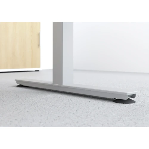 Elektrisch höhenverstellbarer Schreibtisch Eco 120x80 cm Grau/Silber