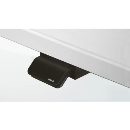 Elektrisch höhenverstellbarer Schreibtisch Eco 120x80 cm Buche/Silber
