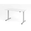 Elektrisch höhenverstellbarer Schreibtisch Eco 160x80 cm Weiss/Silber