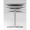 Elektrisch höhenverstellbarer Schreibtisch Eco 180x80 cm Weiss/Silber