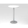 Stehtisch rund Ø 80 cm, 111 cm hoch Weiss/Silber