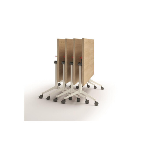 Klapptisch auf Rollen Serie Trend Tiefe 70cm  Dekor Weiss Gestell Weiss Breite 160