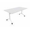 Klapptisch auf Rollen Serie Trend Tiefe 70cm  Dekor Weiss Gestell Weiss Breite 160