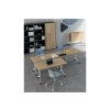 Klapptisch auf Rollen Serie Trend Tiefe 70cm  Dekor Weiss Gestell Weiss Breite 160