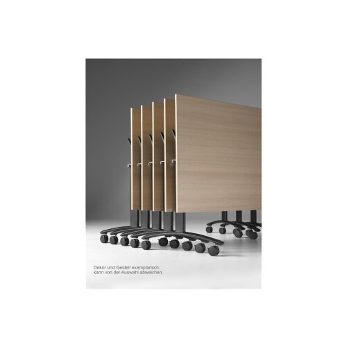 Klapptisch auf Rollen Serie Pro, Tiefe 80 cm