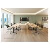 Klapptisch auf Rollen Serie Pro Tiefe 80cm  Dekor Weiss Gestell Silber Breite 160