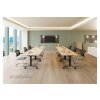 Klapptisch auf Rollen Serie Pro Tiefe 80cm  Dekor Weiss Gestell Silber Breite 160
