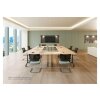 Klapptisch auf Rollen Serie Pro Tiefe 80cm  Dekor Weiss Gestell Silber Breite 160