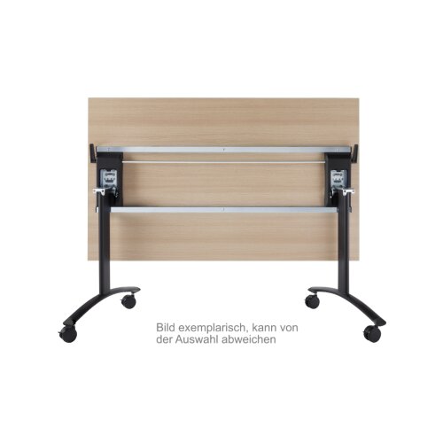 Klapptisch auf Rollen Serie Pro Tiefe 80cm  Dekor Weiss Gestell Weiss Breite 180