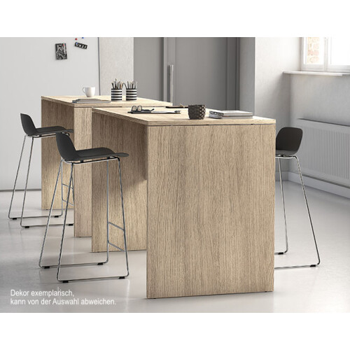 Stehtisch Economie Breite 120 cm Dekor Lichtgrau