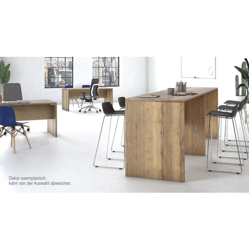 Stehtisch Economie Breite 120 cm Dekor Lichtgrau