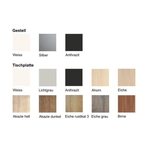 Stehtisch Design  Breite 160 cm Dekor Eiche Rustikal 3 Gestell Anthrazit