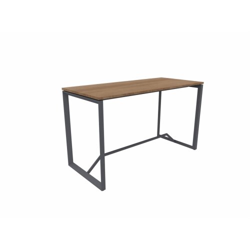 Stehtisch Design  Breite 120 cm Dekor Akazie Dunkel Gestell Anthrazit