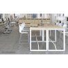 Stehtisch Design  Breite 120 cm Dekor Akazie Dunkel Gestell Anthrazit