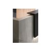 Empfangstheke Linear, Breite: 326 cm, Korpus: Beton, Ablage: schwarz RAL 9017 lackiert