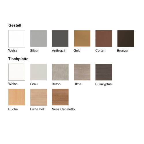 Konferenztisch rechteckig Dekor Nuss Canaletto Gestell Silber