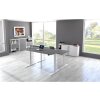 Elektrisch höhenverstellbarer Schreibtisch Serie Flex, im Maß: 200 x 100 cm, Dekor: Weiss, Gestell: Silber
