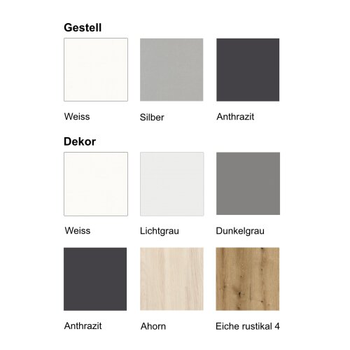 Elektrisch höhenverstellbarer Schreibtisch Serie Flex, im Maß: 100 x 60 cm, Dekor: Anthrazit, Gestell: Silber