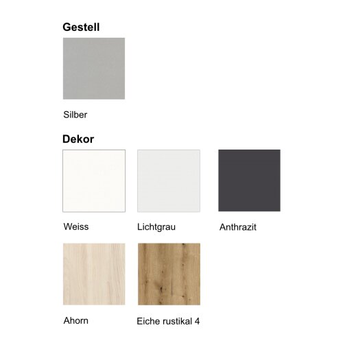 Elektrisch höhenverstellbarer Schreibtisch Serie Star Höhenverstellung von 64-129 cm, im Maß: 160 x 80 cm, Dekor: Weiss, Gestell: Silber