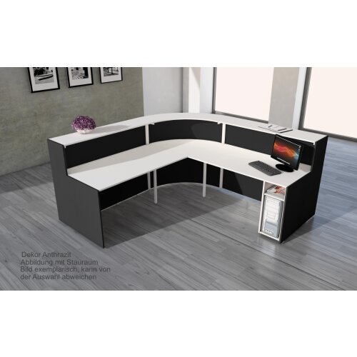 Empfangstheke Winkelform 232 cm breit