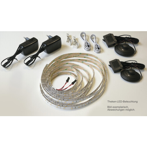 Empfangstheke L-Form, 325 cm breit, Dekor: Anthrazit / Weiss, mit Stauraum