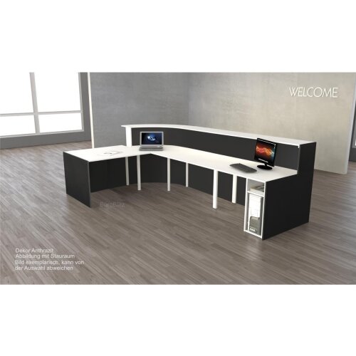 Empfangstheke L-Form mit Beratungsplatz