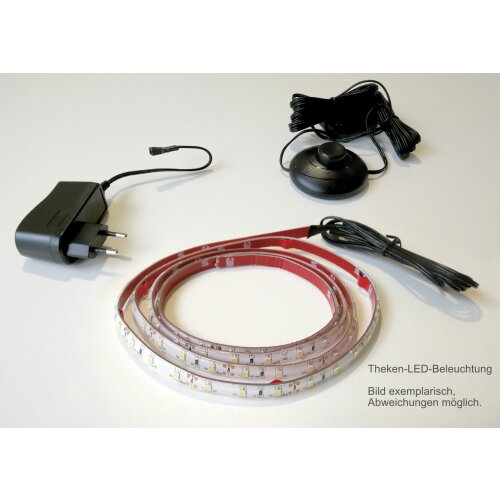 Empfangsecktheke 150 cm breit, Dekor: Weiss, mit LED Beleuchtung
