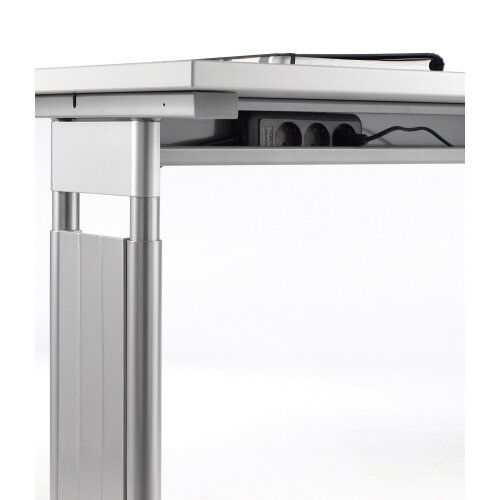 Schreibtisch höhenverstellbar, 160x80 cm , Dekor: Buche Dunkel