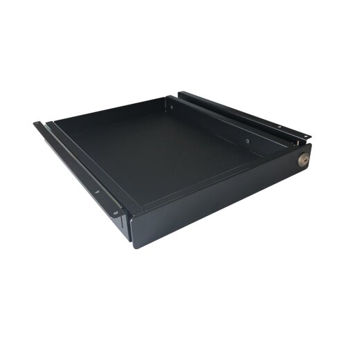 abschließbare Tablet Schublade, Farbe: Weiss, Breite: 33 cm cm