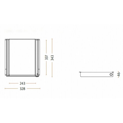 abschließbare Tablet Schublade, Farbe: Weiss, Breite: 33 cm cm