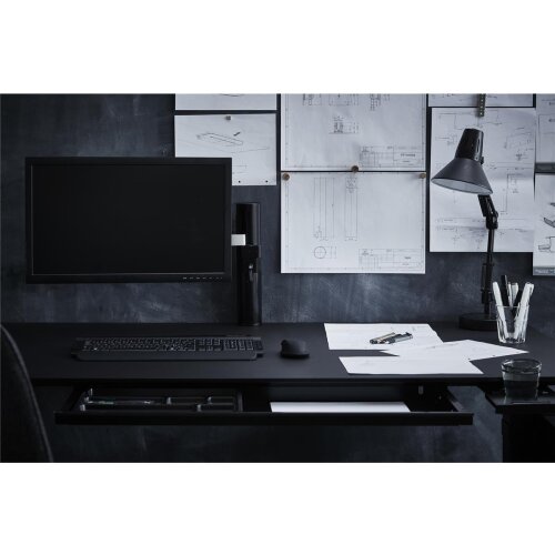 breite Untertischschublade, Farbe: Silber