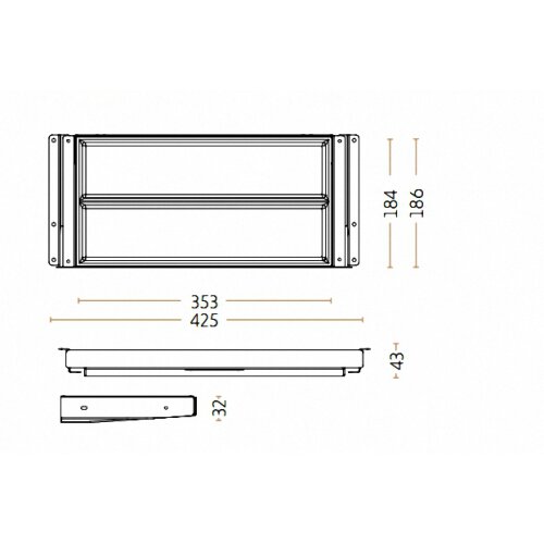 Untertischschublade Ultra, Farbe: Weiss, Breite: 87 cm