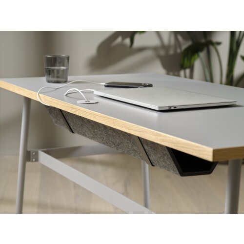 Filzkabelkanal  115 cm lang, Farbe: dunkelgrau