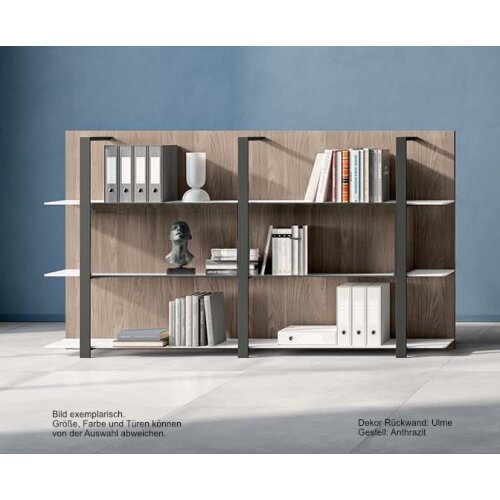 Wandregal Serie ISEO 2 Abteile 3 Ordnerhöhen