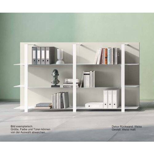 Wandregal Serie ISEO 2 Abteile 3 Ordnerhöhen