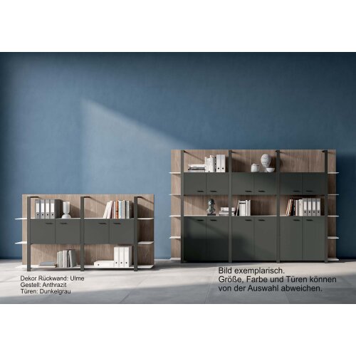 Wandregal Serie ISEO 3 Abteile 3 Ordnerhöhen