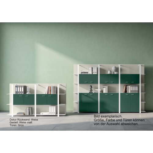 Wandregal Serie ISEO 3 Abteile 3 Ordnerhöhen