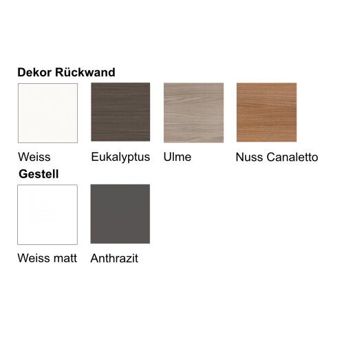 Wandregal Serie ISEO 2 Abteile 5 Ordnerhöhen