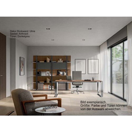 Wandregal Serie ISEO 3 Abteile 5 Ordnerhöhen